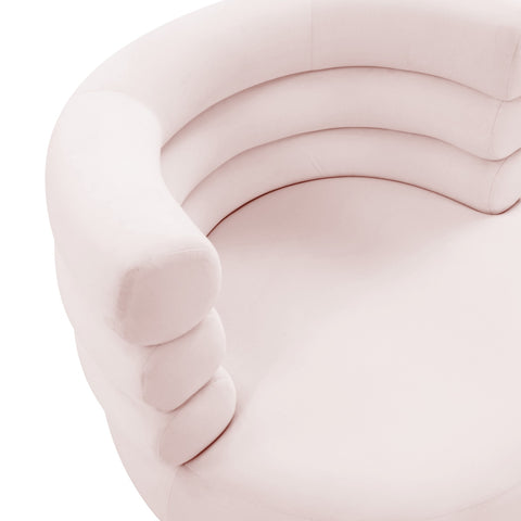 Naomi Blush Velvet Swivel Chair Model: TOV-S68235