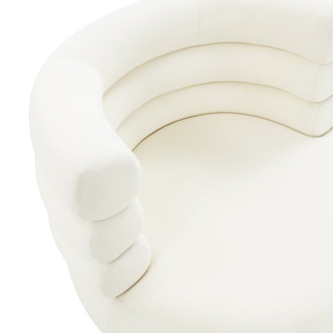 Naomi Cream Velvet Swivel Chair Model: TOV-S68236