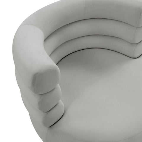 Naomi Grey Velvet Swivel Chair Model: TOV-S68237