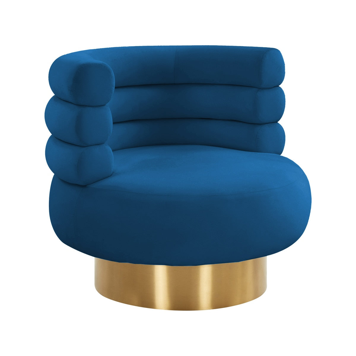 Naomi Navy Velvet Swivel Chair Model: TOV-S68238