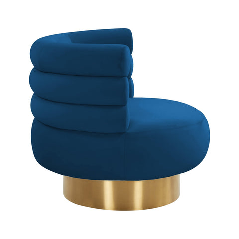 Naomi Navy Velvet Swivel Chair Model: TOV-S68238