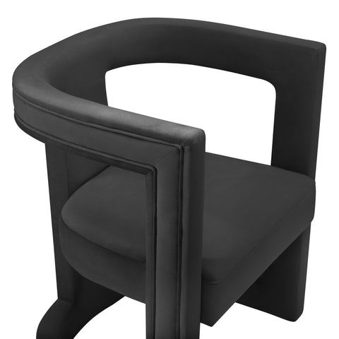 Ada Black Velvet Chair Model: TOV-S68257