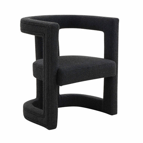 Ada Black Boucle Chair Model: TOV-S68258