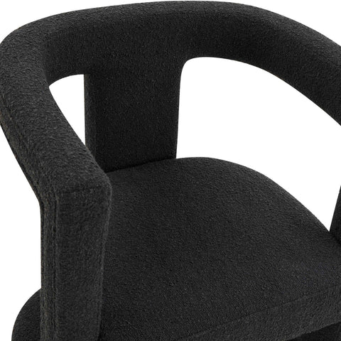 Ada Black Boucle Chair Model: TOV-S68258
