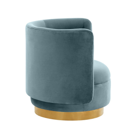 Remy Bluestone Velvet Swivel Chair Model: TOV-S68260