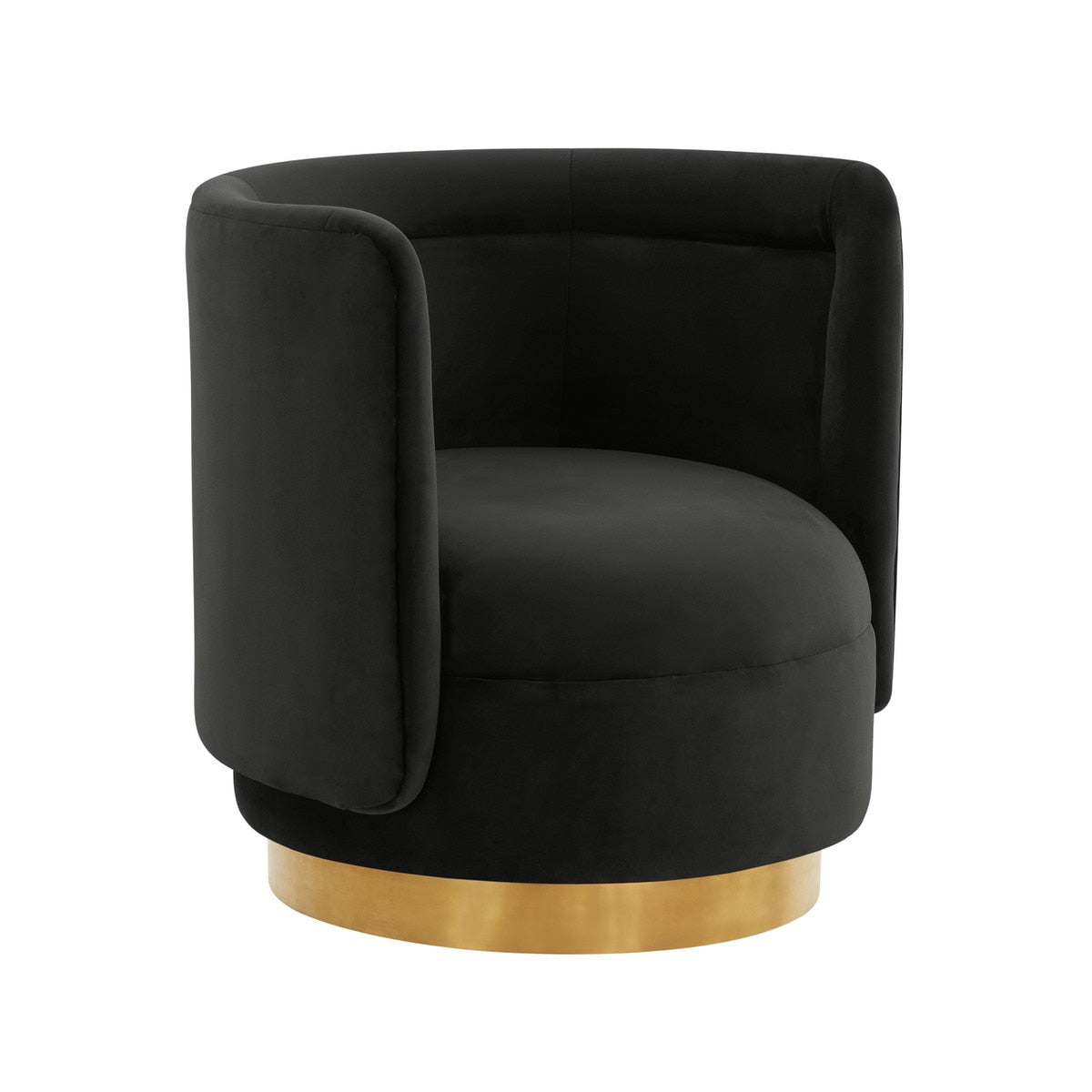Remy Black Velvet Swivel Chair Model: TOV-S68262