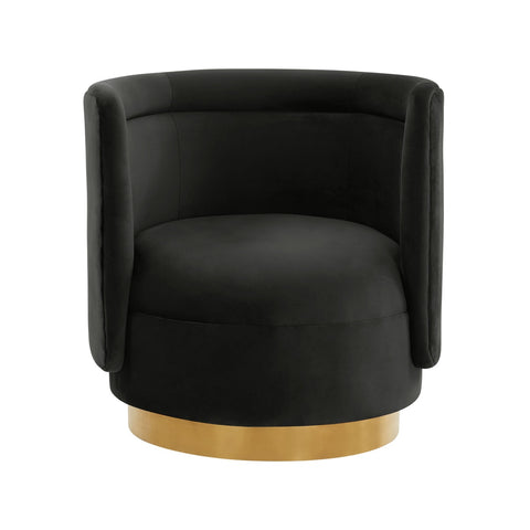 Remy Black Velvet Swivel Chair Model: TOV-S68262