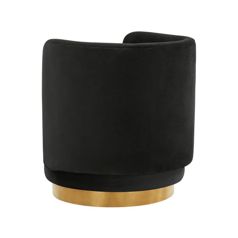 Remy Black Velvet Swivel Chair Model: TOV-S68262