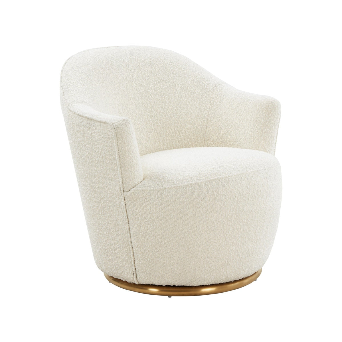 Skyla Cream Boucle Swivel Chair Model: TOV-S68263