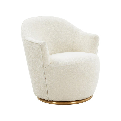 Skyla Cream Boucle Swivel Chair Model: TOV-S68263
