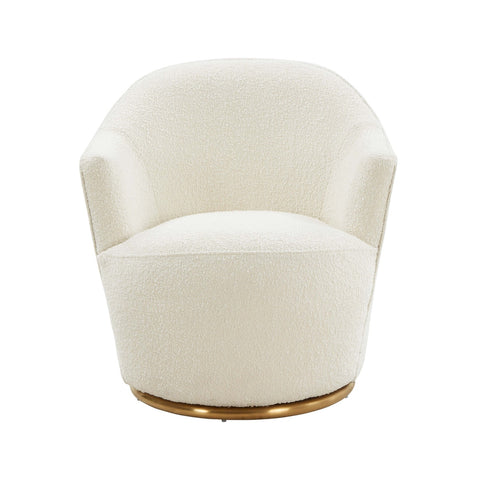 Skyla Cream Boucle Swivel Chair Model: TOV-S68263