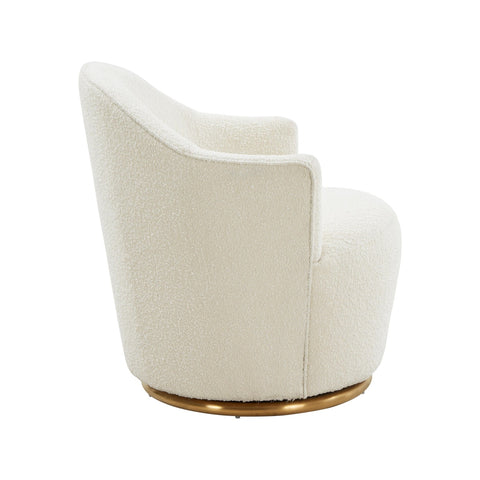 Skyla Cream Boucle Swivel Chair Model: TOV-S68263
