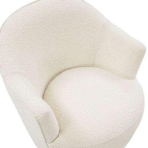 Skyla Cream Boucle Swivel Chair Model: TOV-S68263