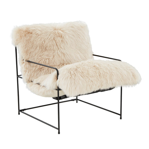Kimi Natural Genuine Sheepskin Chair Model: TOV-S68530