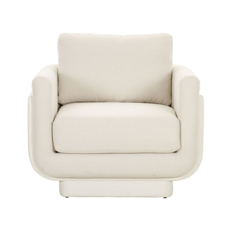 Rhonnie Cream Monotone Armchair Model: TOV-S68536