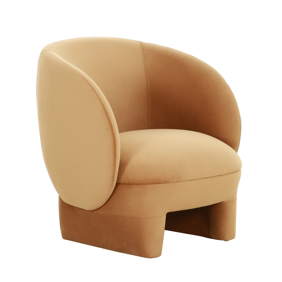 Kiki Cognac Velvet Accent Chair Model: TOV-S68551