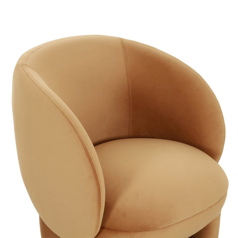 Kiki Cognac Velvet Accent Chair Model: TOV-S68551