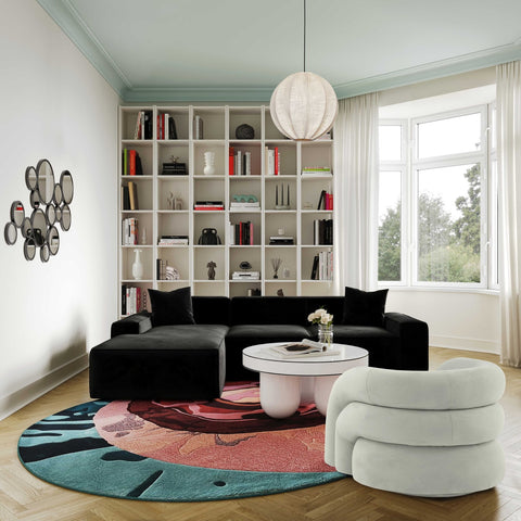 Slipper Light Grey Velvet Swivel Chair Model: TOV-S68573