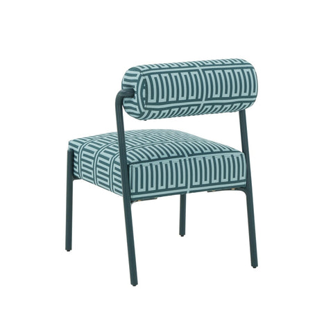 Jolene Green Patterned Linen Accent Chair Model: TOV-S68618