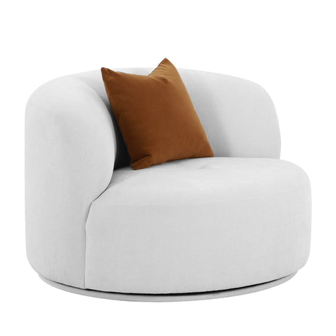 Fickle Grey Velvet Swivel Chair Model: TOV-S68666