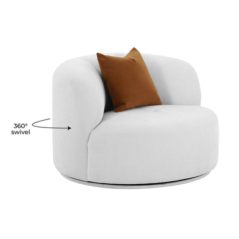 Fickle Grey Velvet Swivel Chair Model: TOV-S68666
