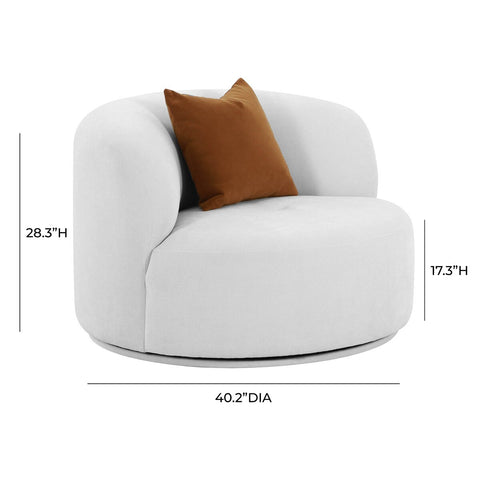 Fickle Grey Velvet Swivel Chair Model: TOV-S68666