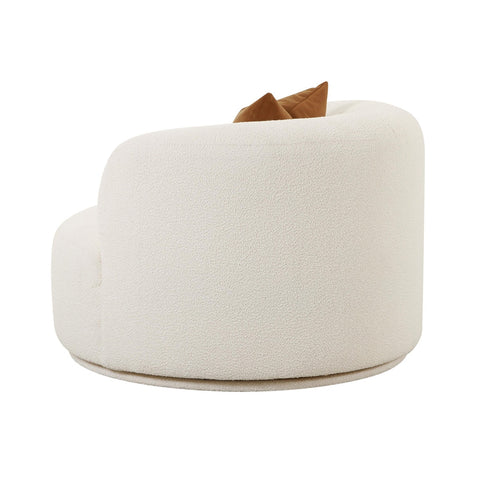Fickle Cream Boucle Swivel Chair Model: TOV-S68671
