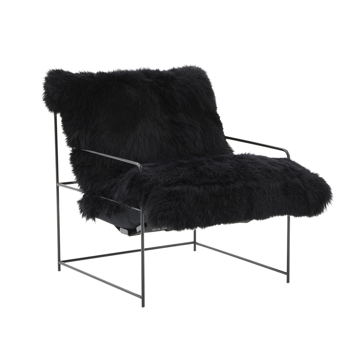 Kimi Black Genuine Sheepskin Chair Model: TOV-S68723