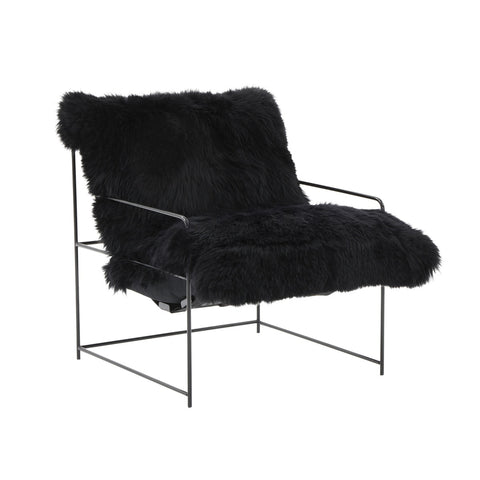 Kimi Black Genuine Sheepskin Chair Model: TOV-S68723