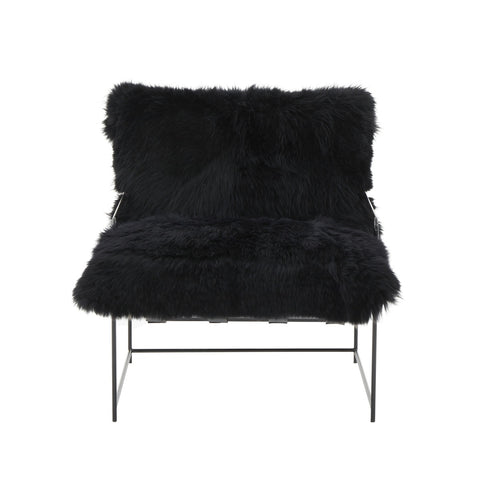 Kimi Black Genuine Sheepskin Chair Model: TOV-S68723