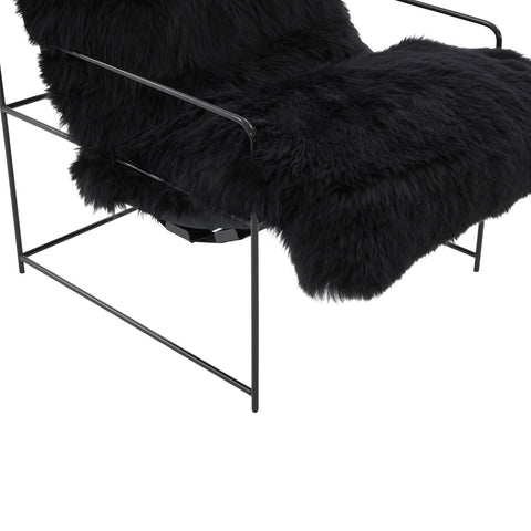 Kimi Black Genuine Sheepskin Chair Model: TOV-S68723