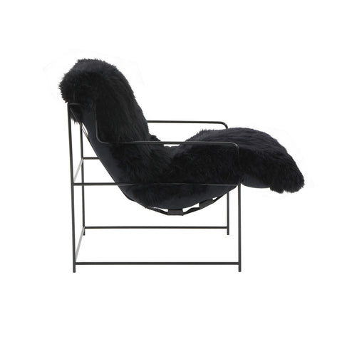 Kimi Black Genuine Sheepskin Chair Model: TOV-S68723