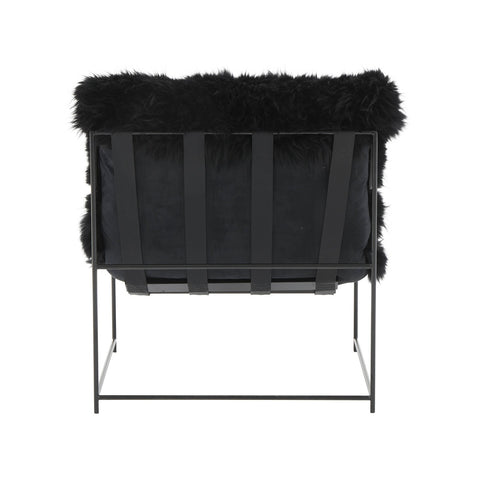 Kimi Black Genuine Sheepskin Chair Model: TOV-S68723