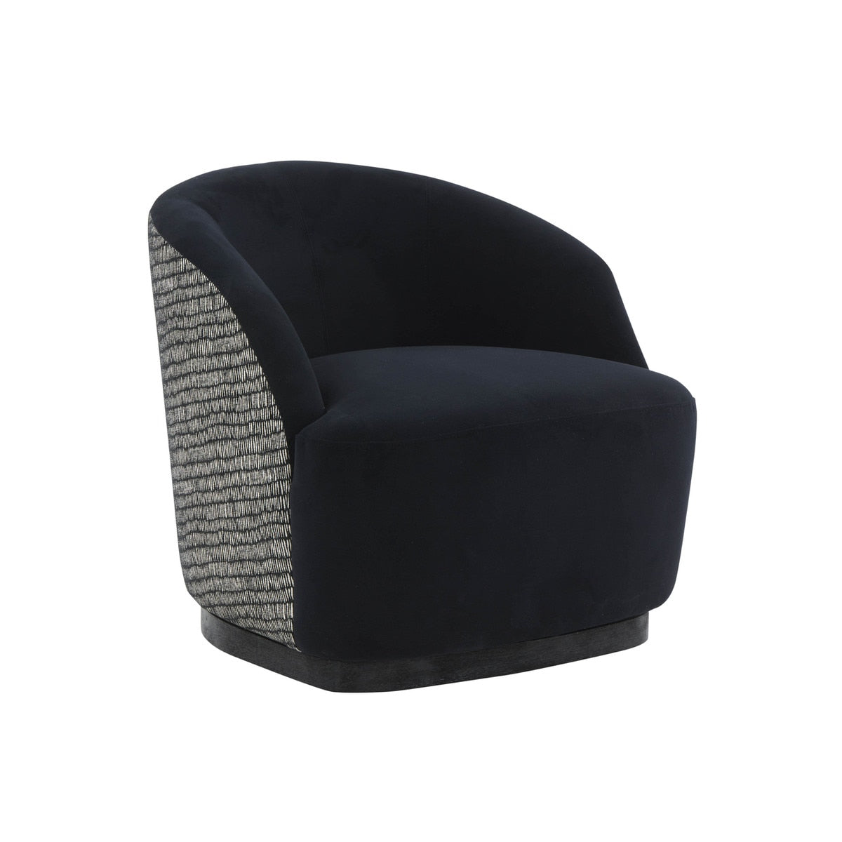 Reese Black Velvet Swivel Chair Model: TOV-S68764