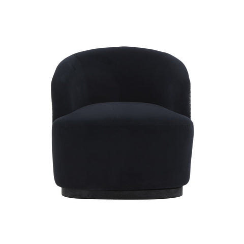 Reese Black Velvet Swivel Chair Model: TOV-S68764