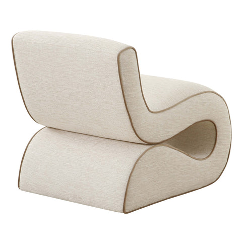 Senna Cream Basketweave Accent Chair Model: TOV-S68811