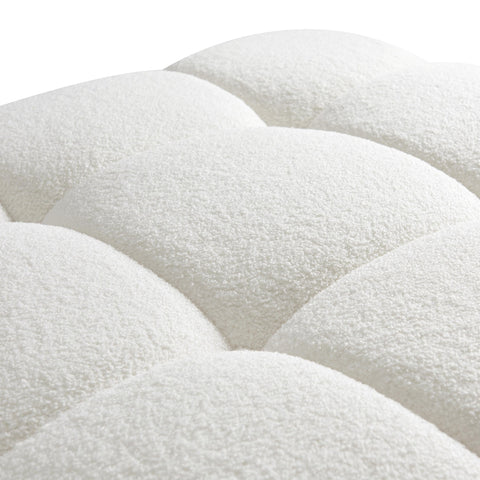 Calliope Cream Vegan Shearling Modular Corner Chair Model: TOV-S68919