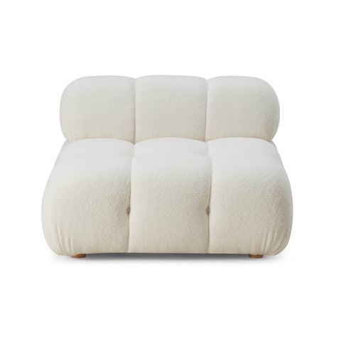 Calliope Cream Vegan Shearling Modular Armless Chair Model: TOV-S68920