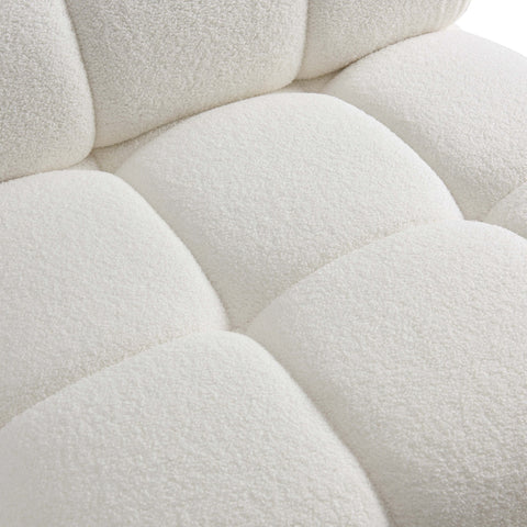 Calliope Cream Vegan Shearling Modular Armless Chair Model: TOV-S68920