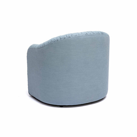 Pamela Faded Blue Upcycled Fabric Tassel Lounge Chair Model: TOV-S68983