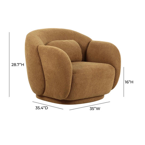 Misty Brown Boucle Accent Chair Model: TOV-S68988