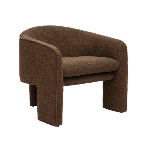 Marla Chocolate Brown Boucle Accent Chair Model: TOV-S68997