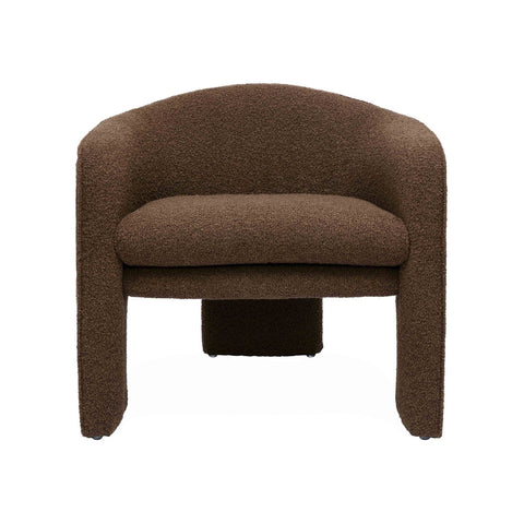 Marla Chocolate Brown Boucle Accent Chair Model: TOV-S68997