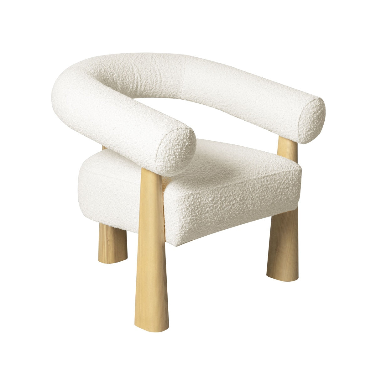 Spara Cream Performance Boucle Accent Chair Model: TOV-S69002
