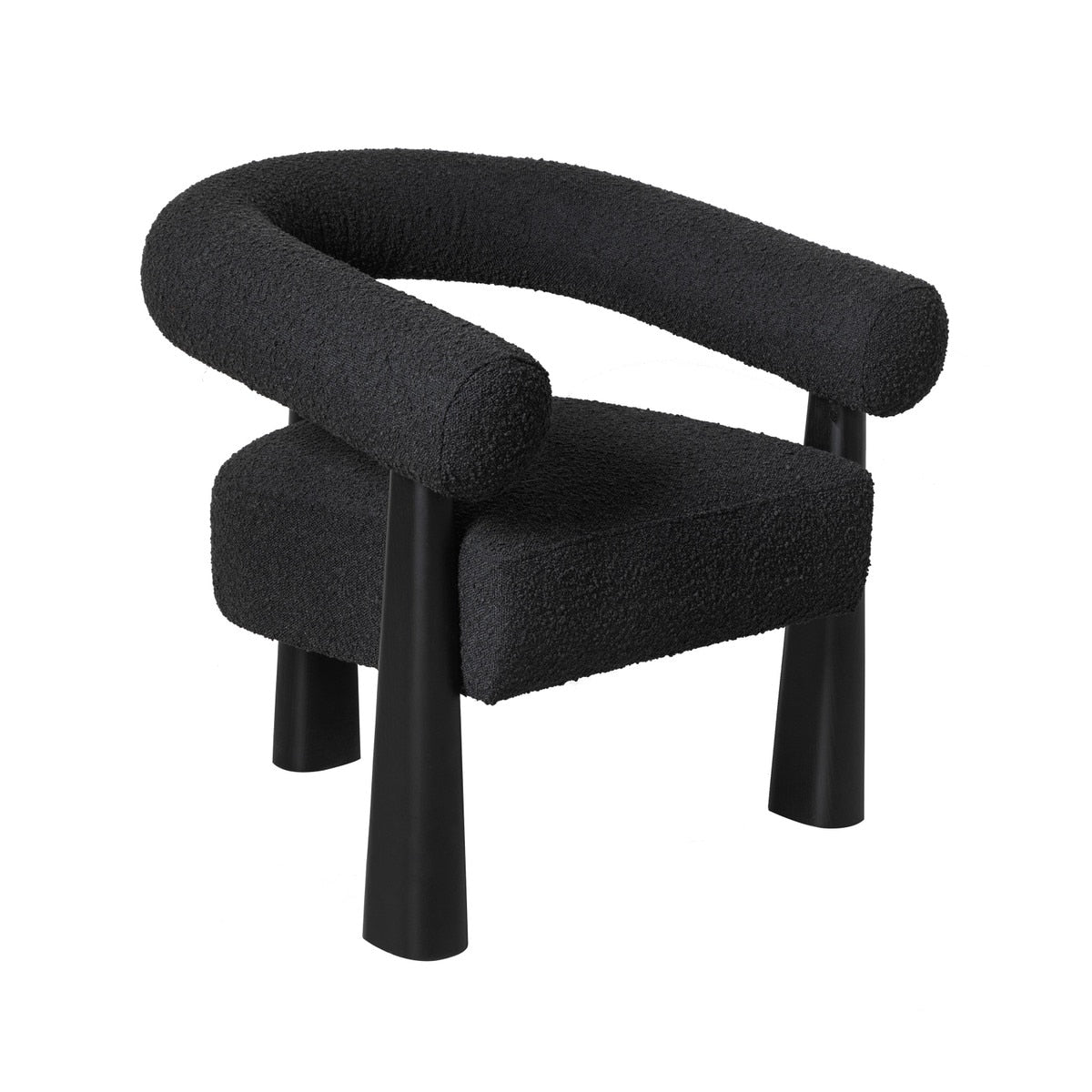 Spara Black Performance Boucle Accent Chair Model: TOV-S69003