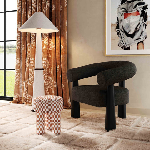 Spara Black Performance Boucle Accent Chair Model: TOV-S69003