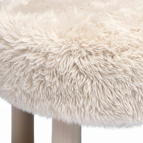 Carmel Natural Vegan Shearling Accent Chair Model: TOV-S69030