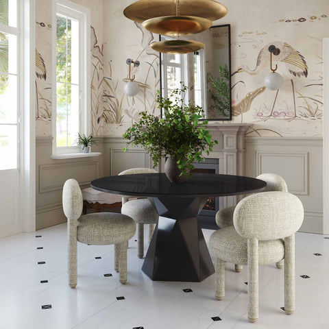 Manu Beige Nubby Performance Fabric Side Chair Model: TOV-S69033