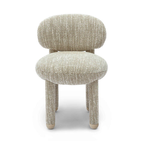 Manu Beige Nubby Performance Fabric Side Chair Model: TOV-S69033