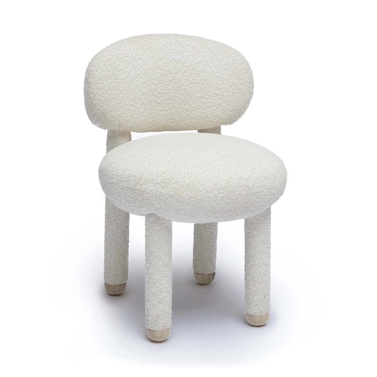 Manu Cream Performance Boucle Side Chair Model: TOV-S69034